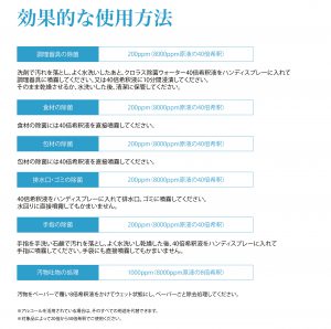 クロラス除菌ウォーターの効果的な使用方法